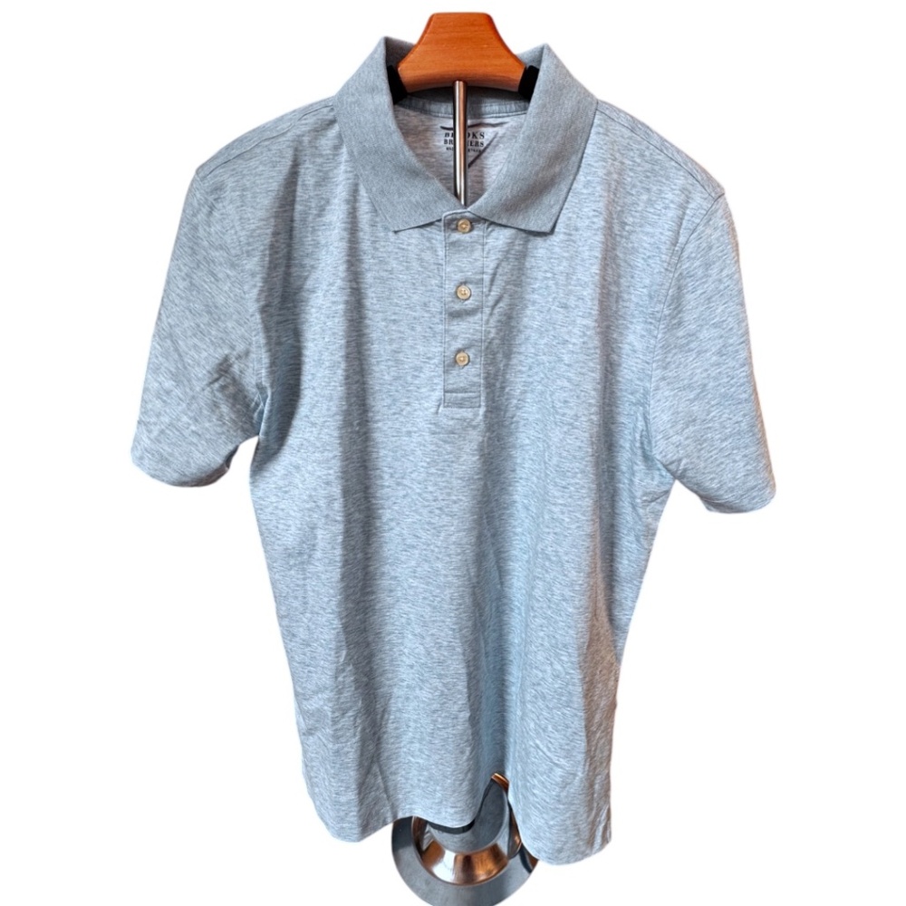 Brooks Brothers Performance Series Supima Cotton Jersey Polo Shirt Sz Large Blue